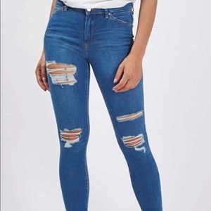 Topshop Leigh Ripped Jeans Size 26